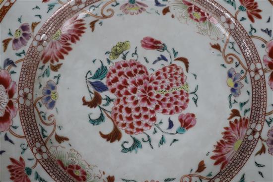 A Chinese export famille rose dish diameter 31.5cm